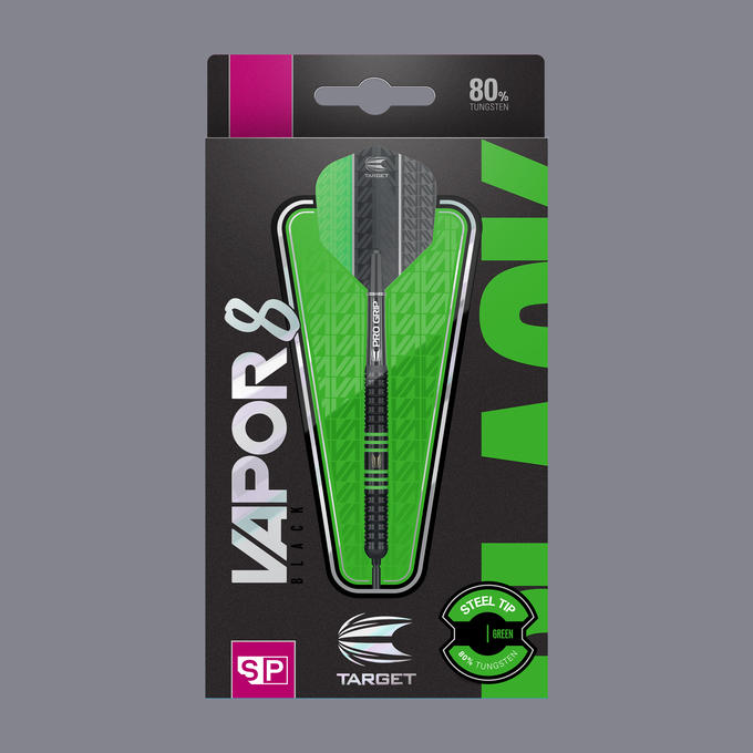 TARGET Vapor8 Black Green Swiss Point 26 80% Tungsten Steel Tip